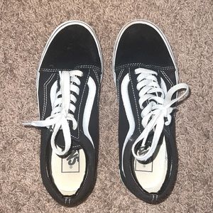 Black low top Vans